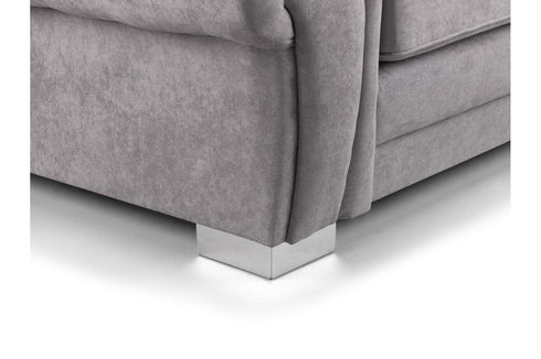 Liam Scatterback Sofa Grey 3 Seater Left Bottom View